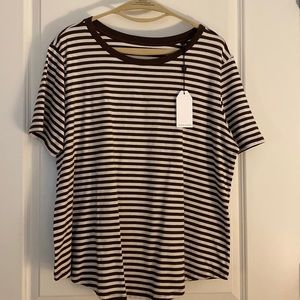 Striped Tee Rex Universal Standard Tee Shirt Plus NWT